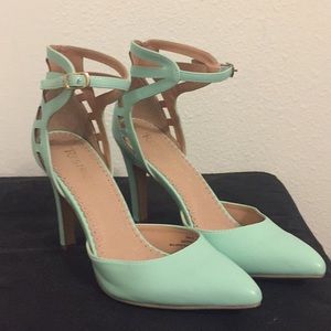 Turquoise high heels